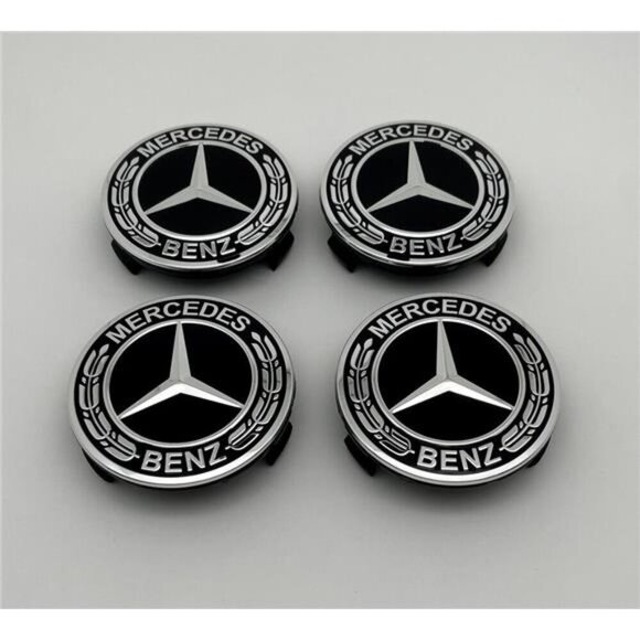 NEW Set of 4 Mercedes Benz Wheel Center Caps 75mm - Picture 5 of 7